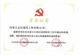 榮譽證書--疫情防控